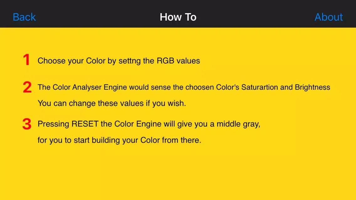 Ảnh chụp màn hình của Color Factor