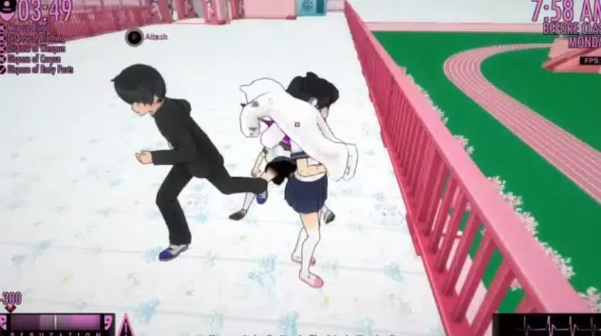 Capturas de tela do Yandere Simulator