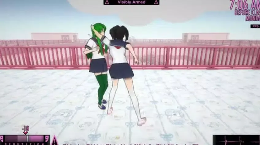 Capturas de tela do Yandere Simulator