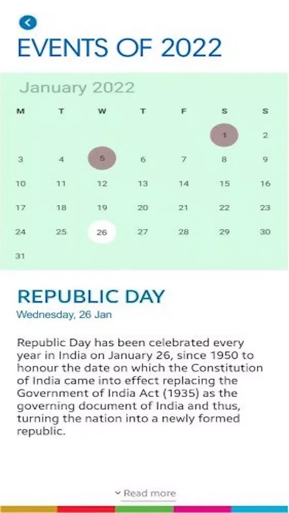ภาพหน้าจอของ SDG Hope Calendar 2022
