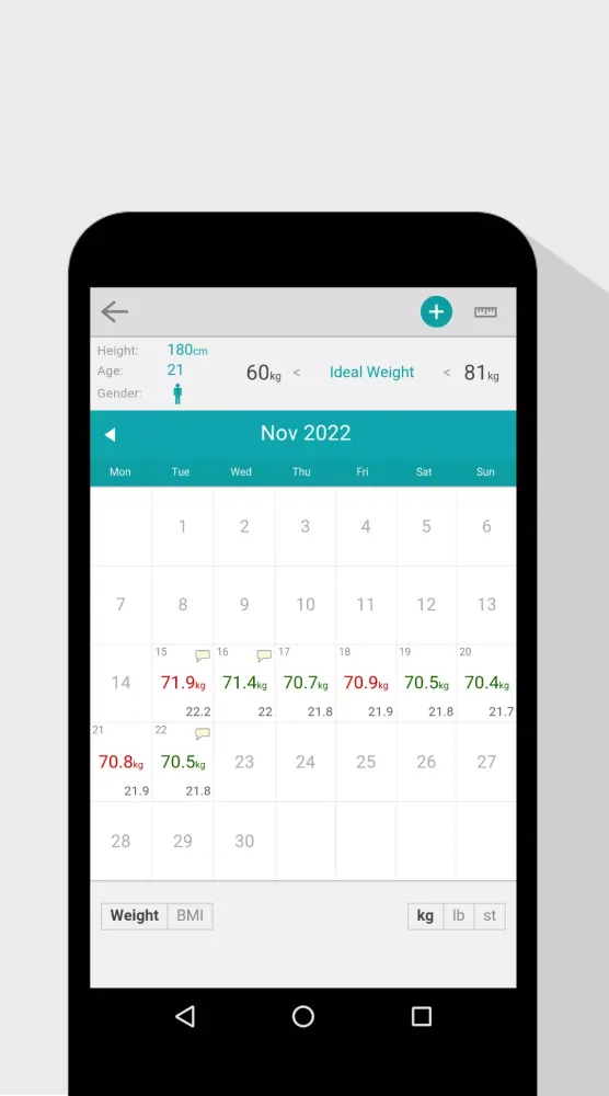 Simple BMI Calculator Screenshots