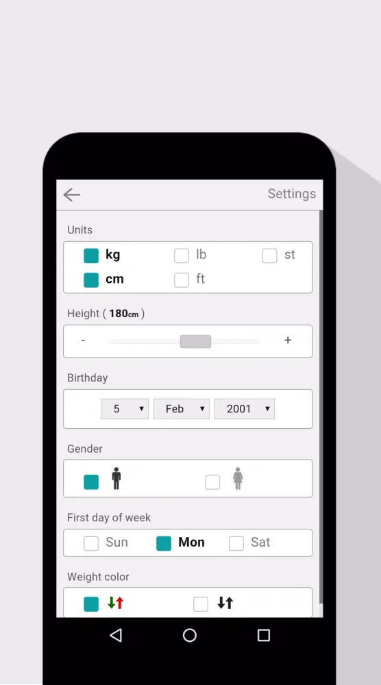 Simple BMI Calculator Screenshots