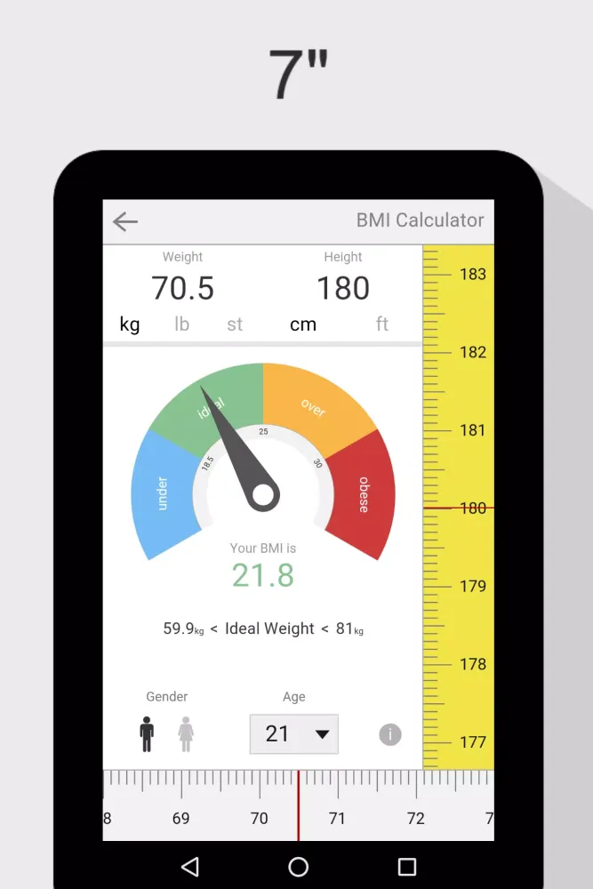 Simple BMI Calculator Screenshots