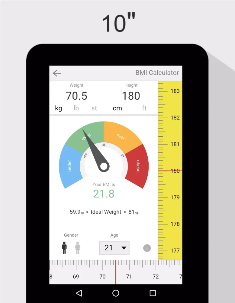 Simple BMI Calculator Screenshots