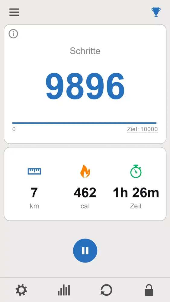 Schrittzähler Screenshots