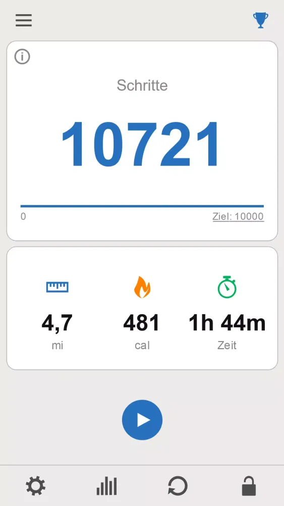 Schrittzähler Screenshots