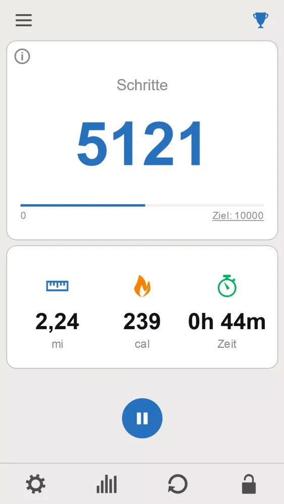 Schrittzähler Screenshots