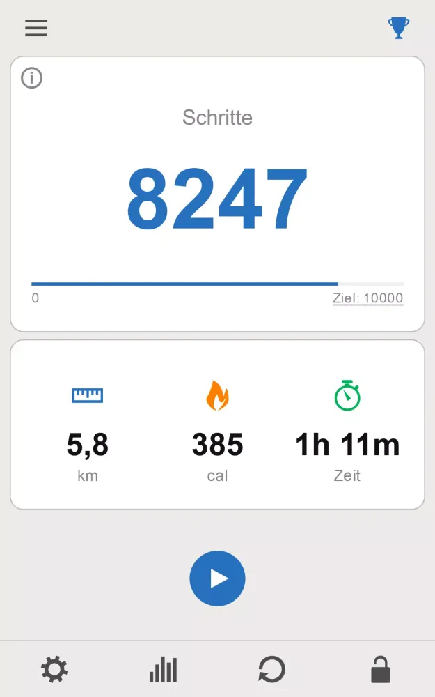 Schrittzähler Screenshots