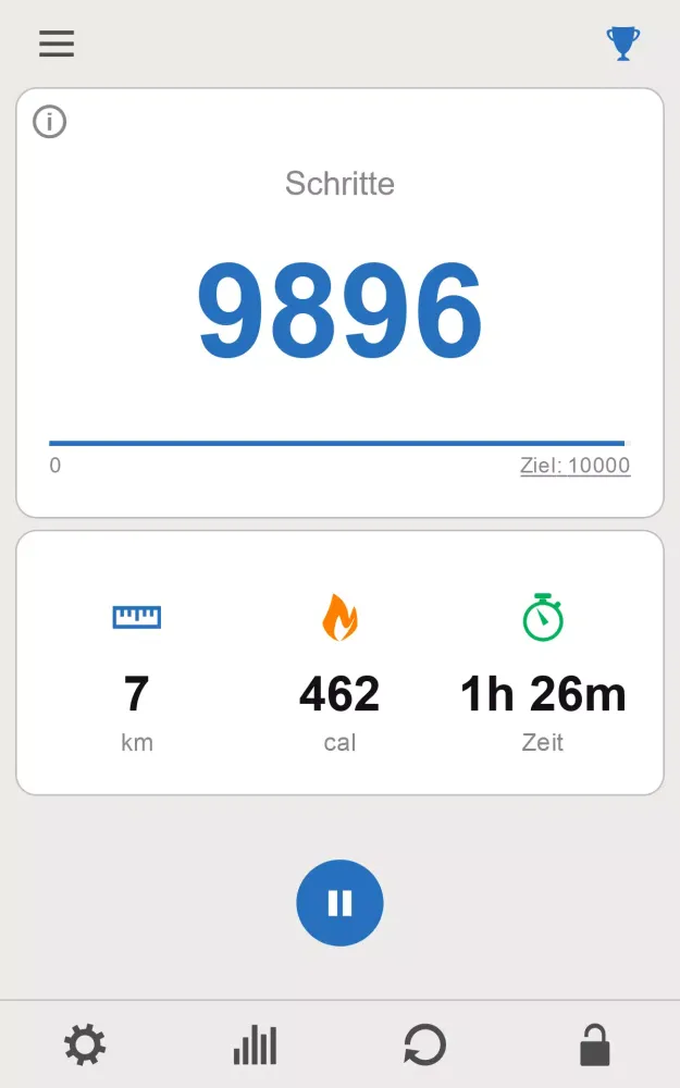 Schrittzähler Screenshots