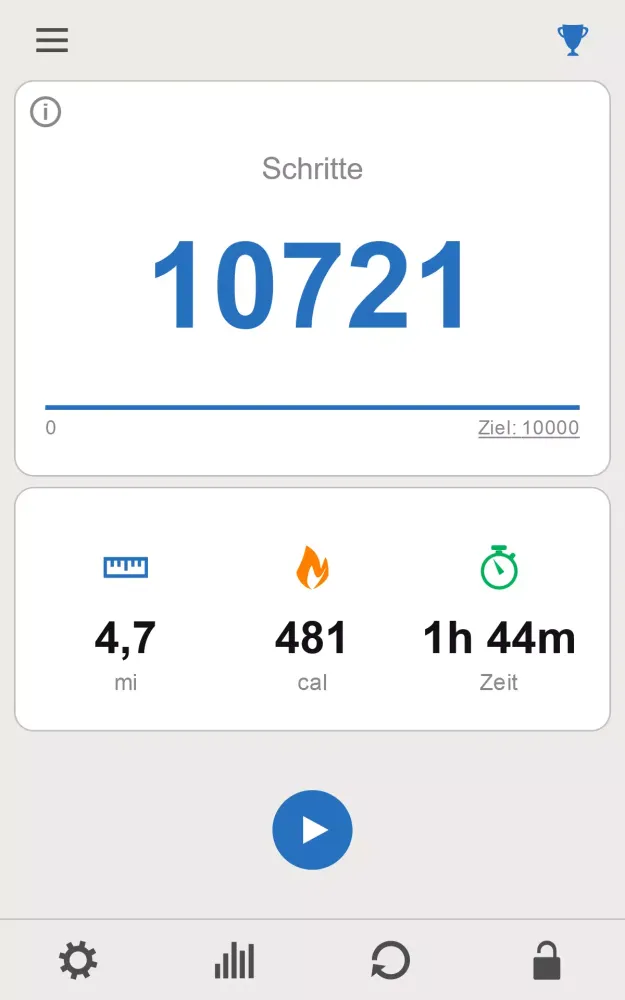 Schrittzähler Screenshots