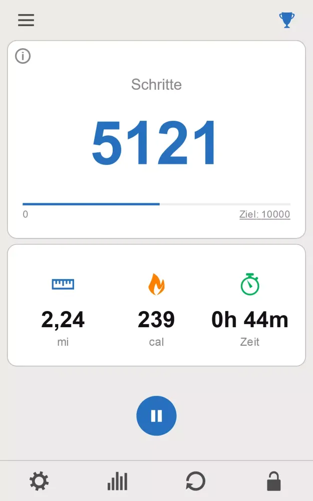 Schrittzähler Screenshots