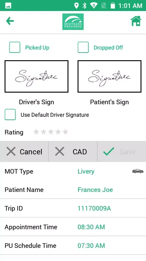 Frances - Provider App Screenshots