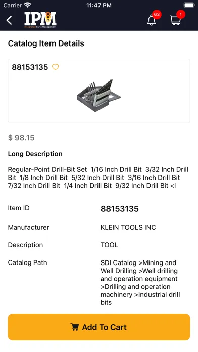 Captures d'écran de Integrated Parts Management