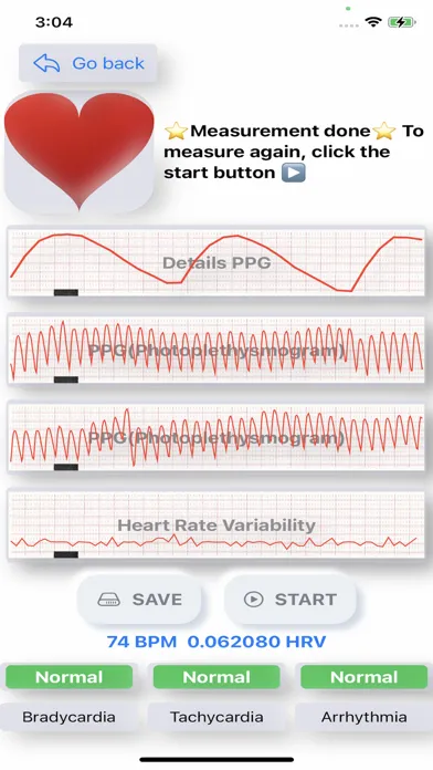 Screenshot di cardiac diagnosis(paid)