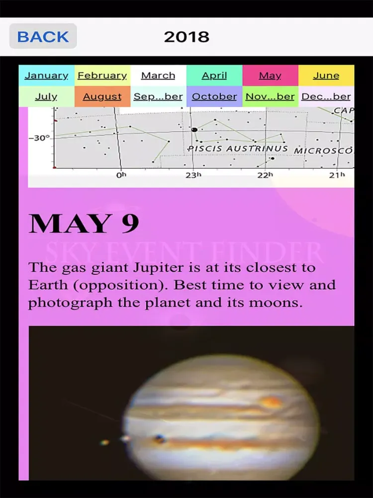 Sky Event Finder iPad 应用截图
