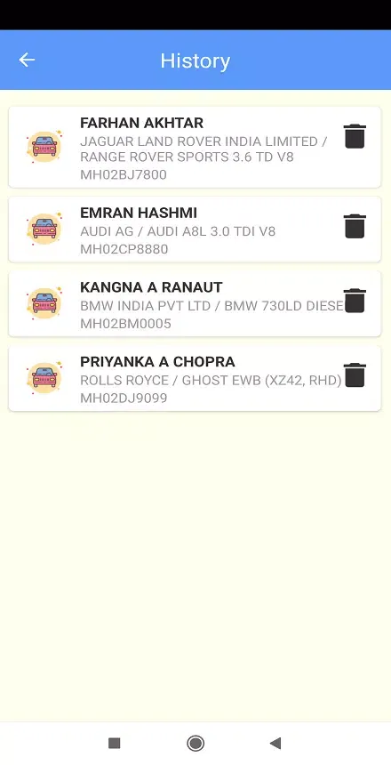 Sikkim RTO VAHAN owner Details Screenshots