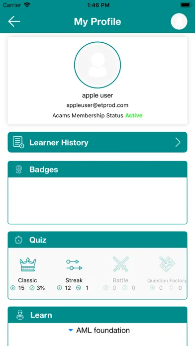 Скриншоты ACAMS-Smart Learning Platform