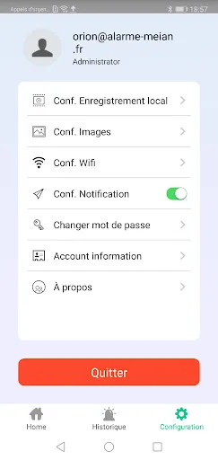 ALARME ORION IP2 स्क्रीनशॉट