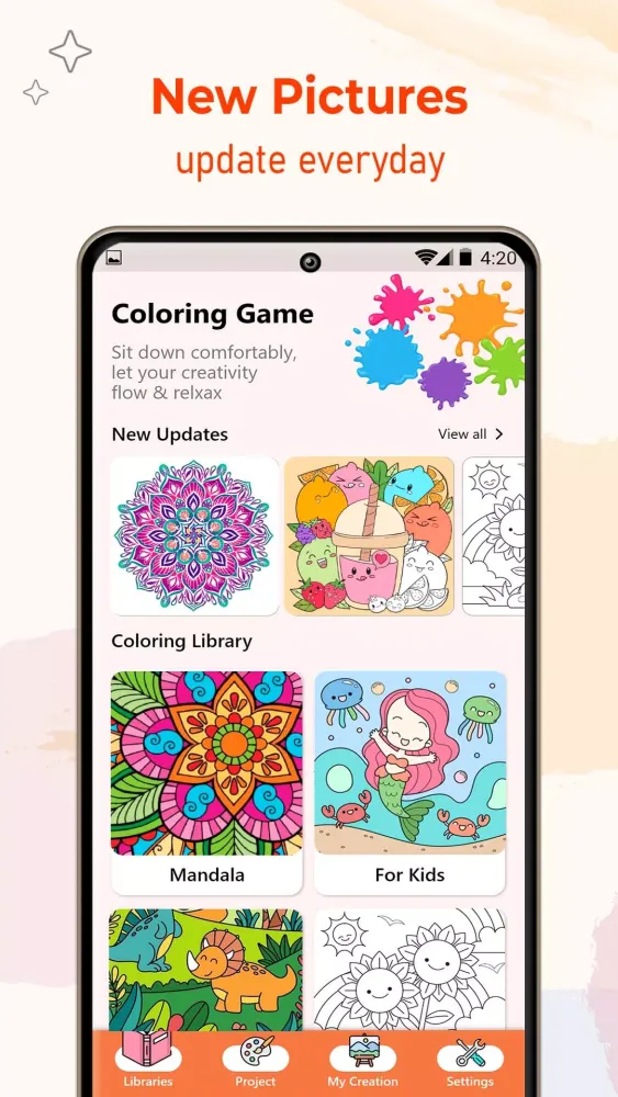 Capturas de tela do Coloring Games: Color Painting