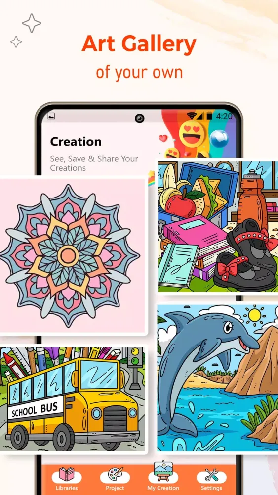 Capturas de tela do Coloring Games: Color Painting