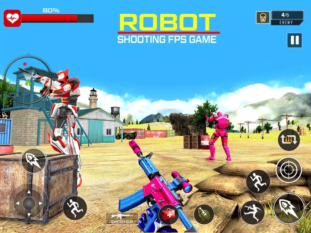 Robot Shooting FPS Game iPad 应用截图