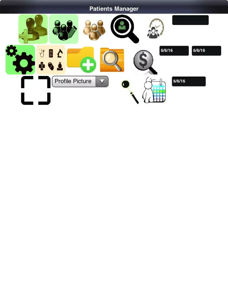Capturas de tela do ManagePatients iPad 