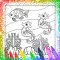 Glitter Sea Animals Coloring