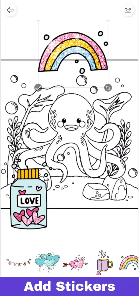 Glitter Sea Animals Coloring Screenshots