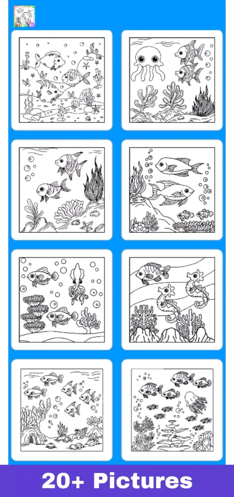 Glitter Sea Animals Coloring Screenshots