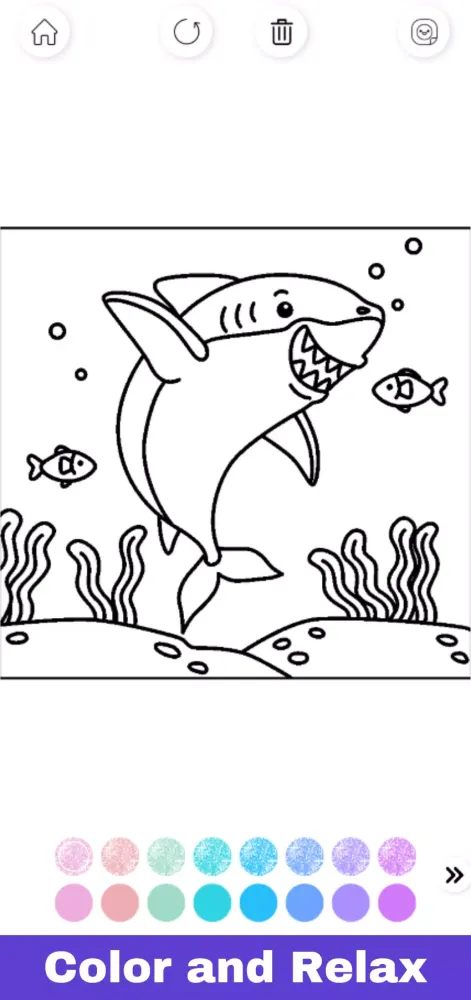 Glitter Sea Animals Coloring Screenshots