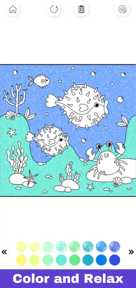 Glitter Sea Animals Coloring Screenshots