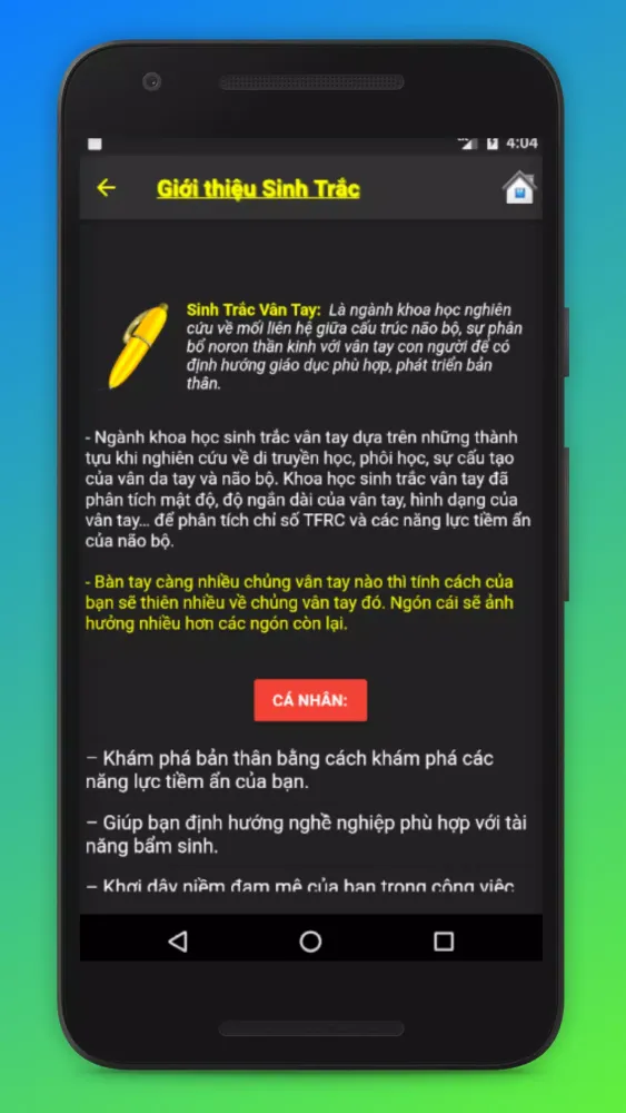 SINH TRẮC VÂN TAY - HOA TAY سکرین شاٹس