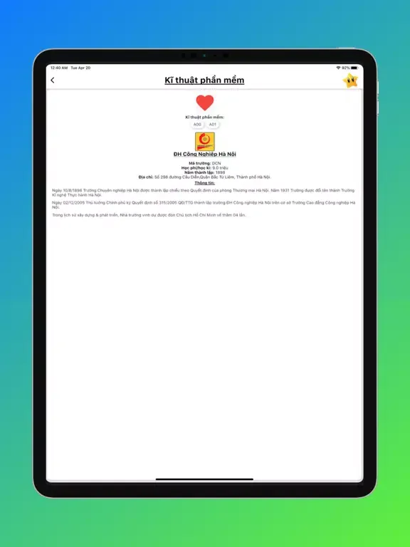 Captures d'écran de Hướng Nghiệp - Chọn ngành - ĐH iPad 