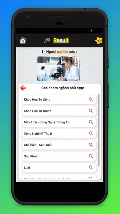 Captures d'écran de Hướng Nghiệp - Chọn ngành - ĐH