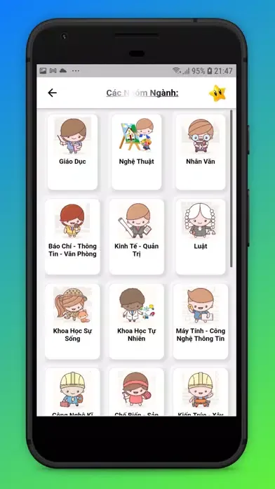 Captures d'écran de Hướng Nghiệp - Chọn ngành - ĐH