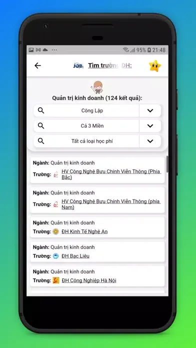 Captures d'écran de Hướng Nghiệp - Chọn ngành - ĐH