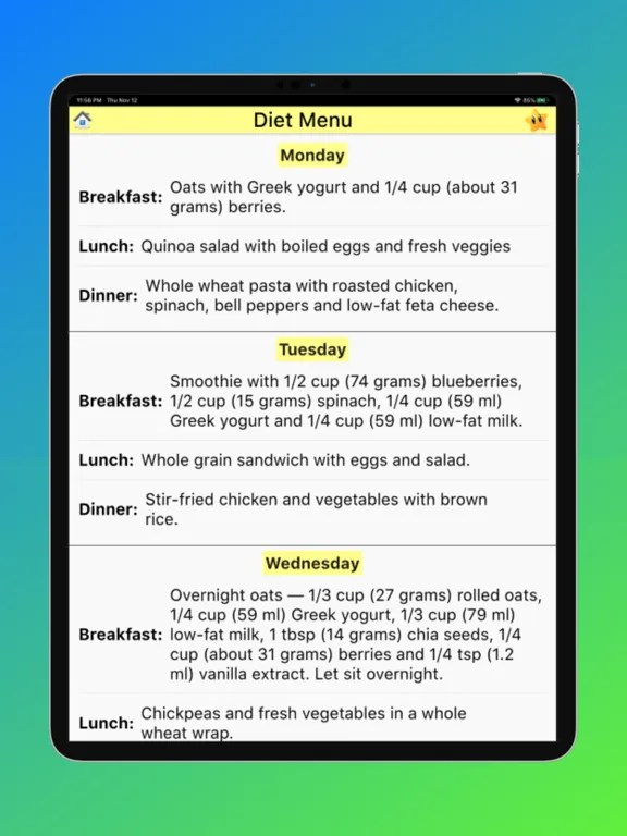 Zrzuty ekranu Gout Diet - Acid Uric Table iPad 