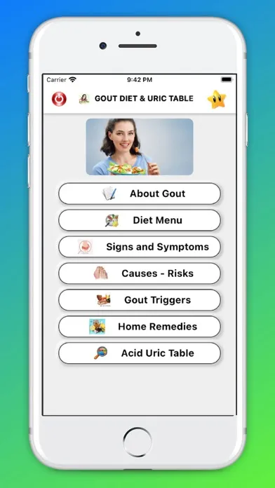 Zrzuty ekranu Gout Diet - Acid Uric Table