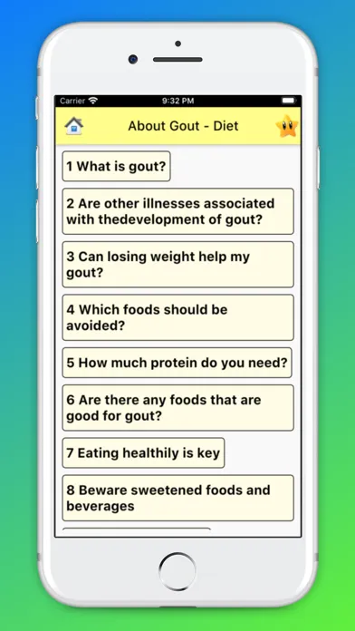 Zrzuty ekranu Gout Diet - Acid Uric Table