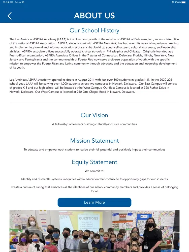 Las Américas ASPIRA Academy iPad 應用截圖