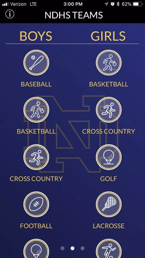 Tangkapan skrin NDHS Athletics