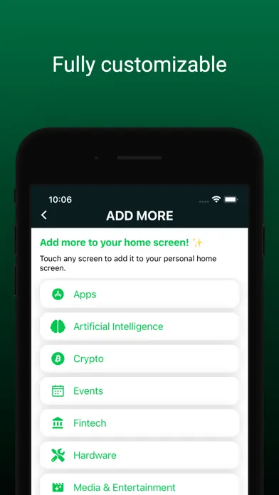 Ảnh chụp màn hình của TechCrunch News Reader