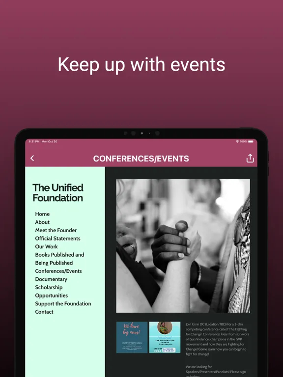 The Unified Foundation iPad  स्क्रीनशॉट