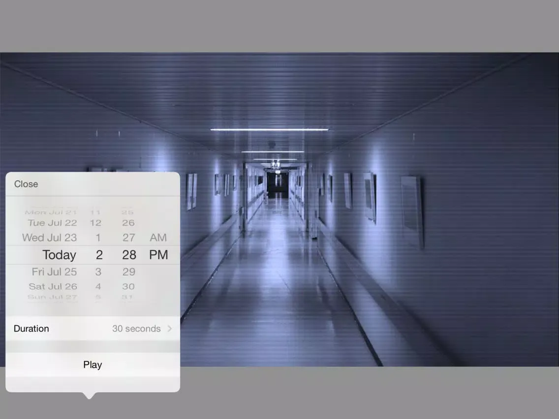 Screenshot di Seagate Surveillance Manager iPad 