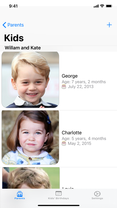 Captures d'écran de Kids Birthdays