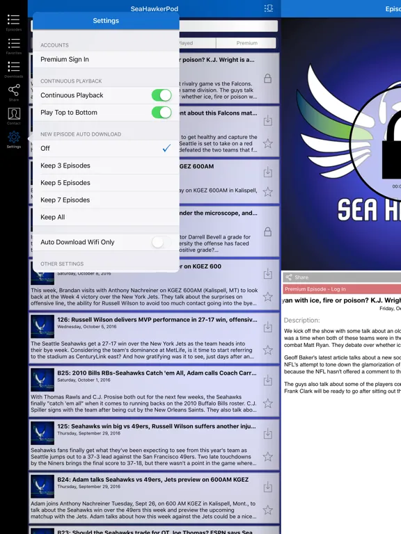 صور Sea Hawkers: Show for Seattle Seahawks Fans iPad 