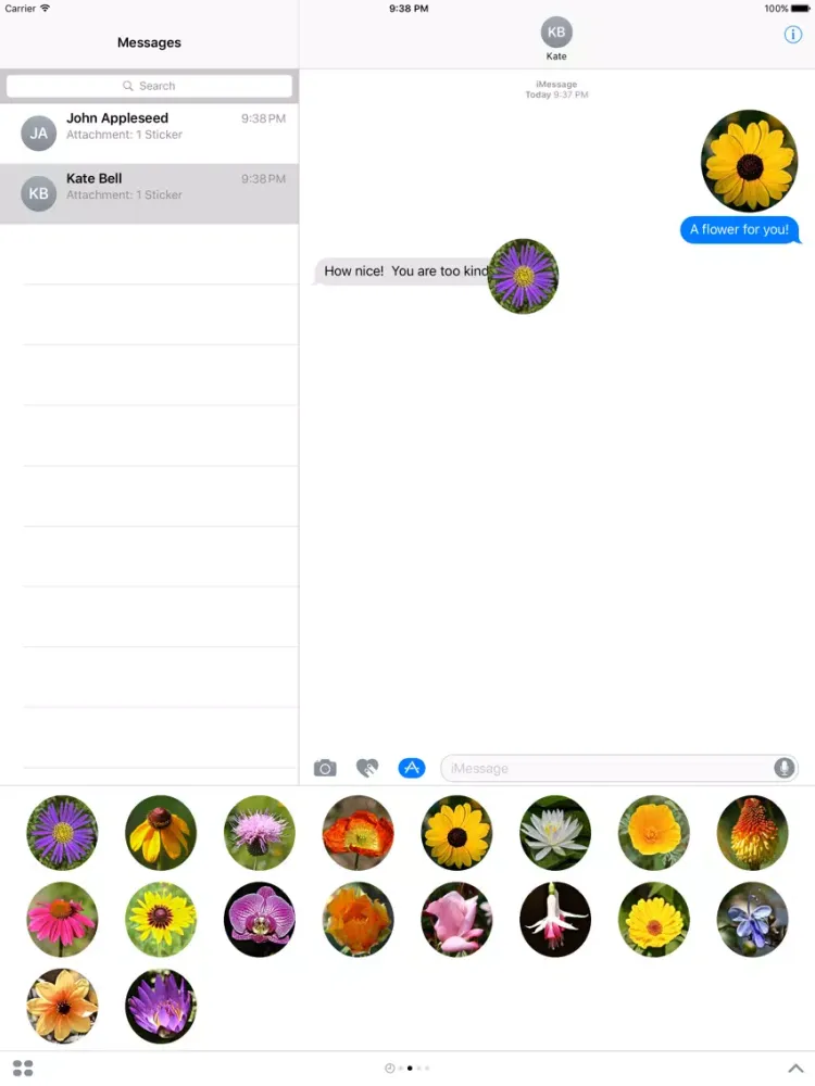 Скриншоты Flower Power Stickers iPad 