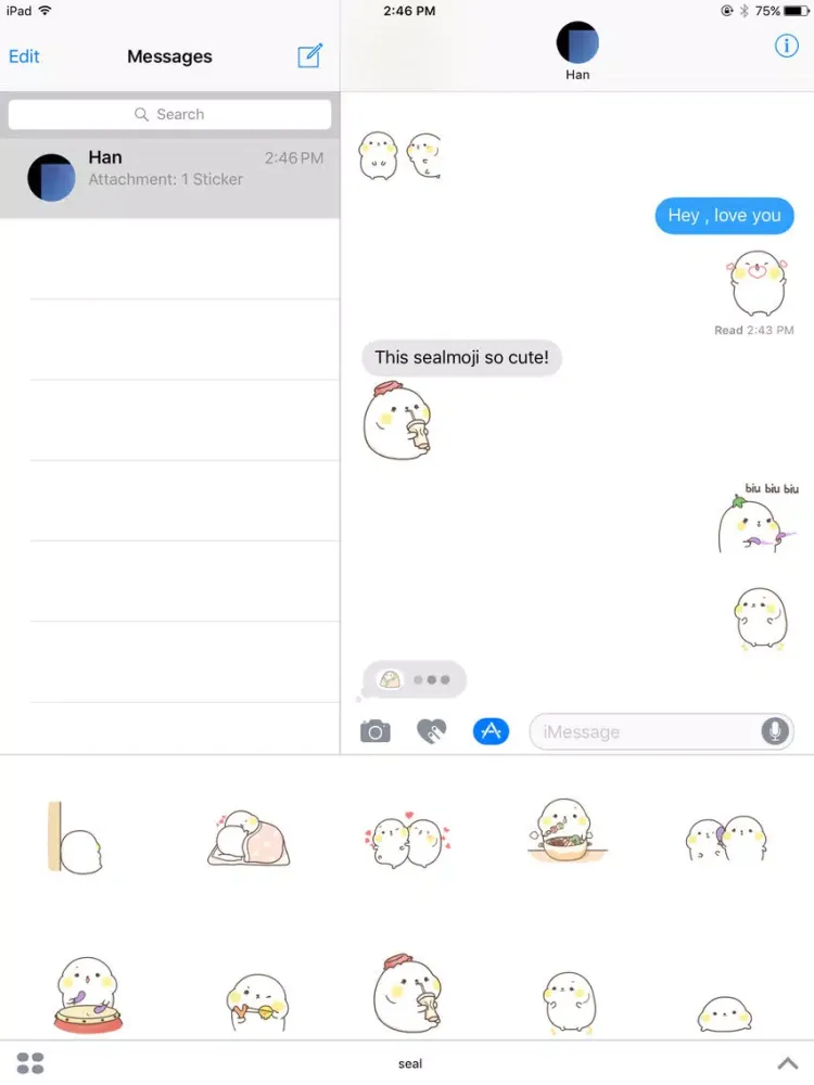 Capturas de pantalla de Sealmoji iPad 