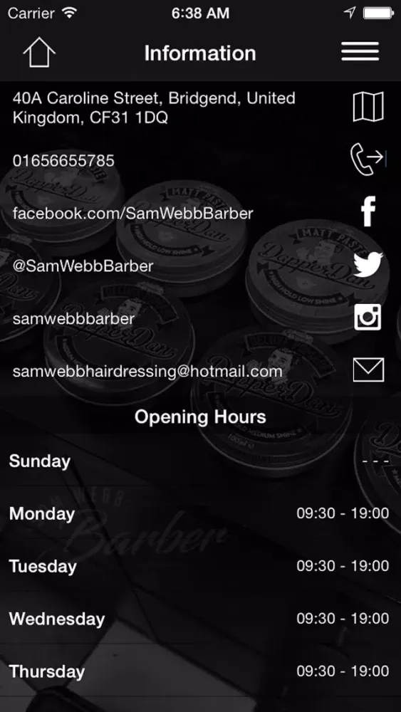 Sam Webb Barber应用截图