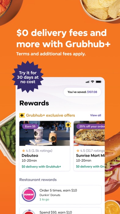 Tangkapan skrin Seamless: Local Food Delivery